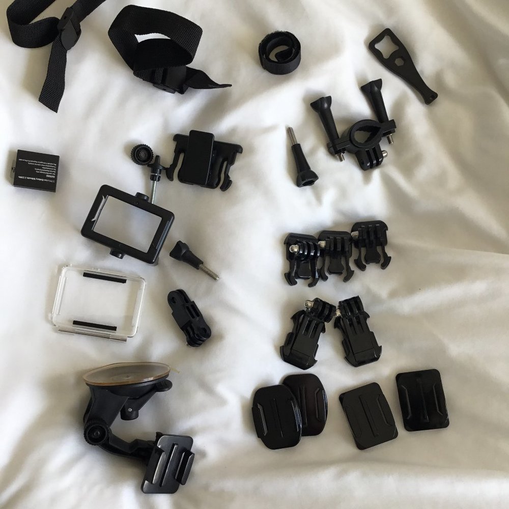 GoPro attachments 2 "Grab Bags+ extra attachments"  1"Handlebar/Seatpost/